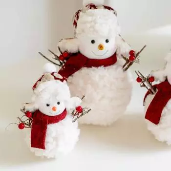 1 шт. Мини милые креативные рождественские украшения круглая шляпа снеговики кукла настольный домашний декор S