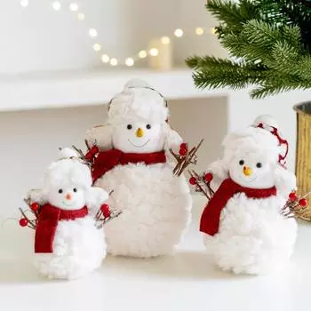 1 шт. Мини милые креативные рождественские украшения круглая шляпа снеговики кукла настольный домашний декор S