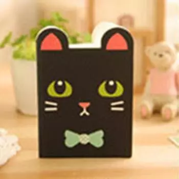 1 шт. Мини милый кавайный дневник блокнот линованная бумага блокнот детские канцелярские принадлежности школьные канцелярские принадлежности подарок бесплатная черная кошка панда