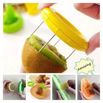 1 шт. Мини-нож для фруктов, киви, овощечистка, слайсер, кухонные гаджеты, инструменты для очистки киви, кухонные инструменты для нарезки питайи 1PCS оранжевый