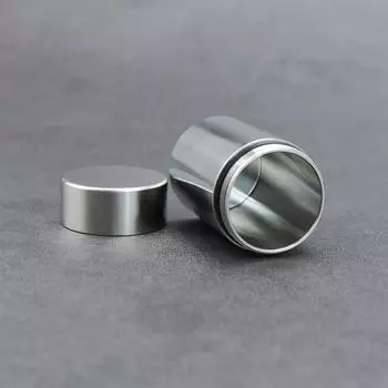 1 шт. Мини-органайзер для таблеток, контейнер для хранения чая, круглая банка из нержавеющей стали, переносные банки для хранения, герметичные контейнеры для трав