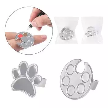 1 шт. Мини-палитра цветов для нейл-арта, симпатичная круглая/с рисунком в виде отпечатка пальца, смешивание УФ-гель-лака, пластина для рисования, маникюрные инструменты