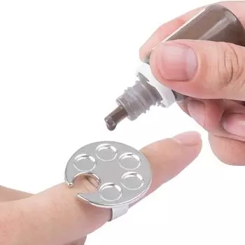 1 шт. Мини-палитра лаков для ногтей бесплатно, милый круглый дизайн для маникюра с отпечатками пальцев, палитра колец для рук