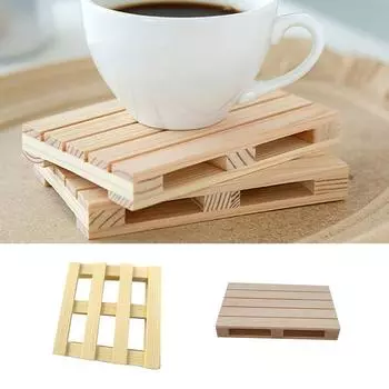 1 шт. мини-подставка для чашек для горячего и горшка, коврик для поддона, изоляционная подушка, деревянная 10*10*1.5