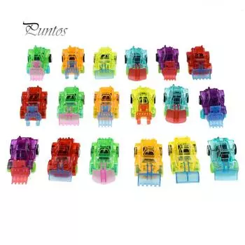 1 шт. мини-прозрачный тянущий красочный инженерный автомобиль модель автомобиля детская игрушка