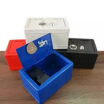 1 шт. Мини-сейф, копилка, пароль, копилки, наличные, монеты, накопительная коробка с ключами, студенческая копилка, копилка красный