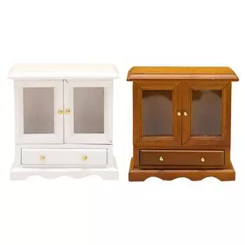 1 шт. Мини-шкаф для кукольного домика, витрина, кукольный домик, мебель, украшение коричневый