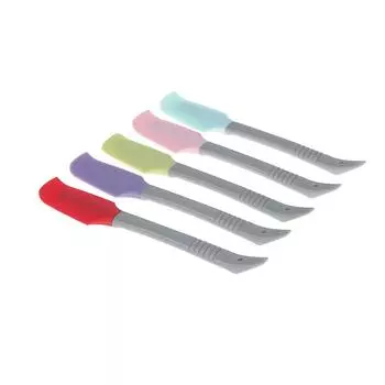 1 шт. мини-силиконовая лопаточка для крема и масла для торта, скребок для смешивания теста, кисть светло-синий