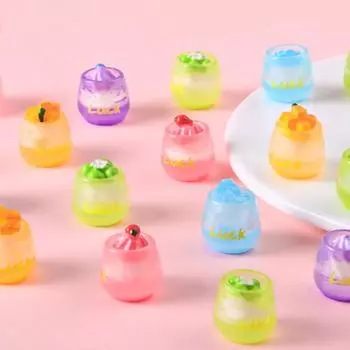 1 шт. Мини-симуляция фруктового льда, стакан для напитков, микро-ландшафтный орнамент, миниатюрное украшение для кукольного домика оранжевый