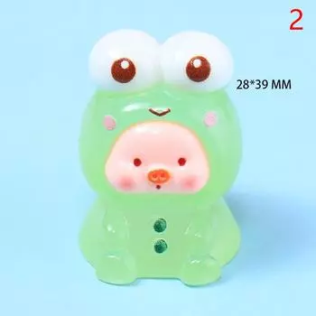 1 шт. Мини смоляная светящаяся свинья, мини-портрет, мини-сказочный сад, ландшафт, аквариум, декор, горшечное растение, декор для дня рождения