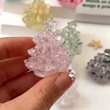1 шт. Мини сверкающая счастливая звезда модель рождественской елки фигурка своими руками 3D смола поделки аксессуары настольные украшения