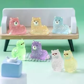 1 шт. Мини светящиеся милые альпаки микро украшения миниатюрные животные горшечные украшения домашние микро ландшафтные аксессуары A5