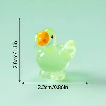 1 шт. Мини светящиеся милые белые гуськи микро украшения миниатюрные животные горшечные украшения для дома микро ландшафтные аксессуары фиолетовый