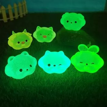 1 шт. Мини светящиеся милые животные микро украшения миниатюрные животные горшечные украшения домашние микро ландшафтные аксессуары A2