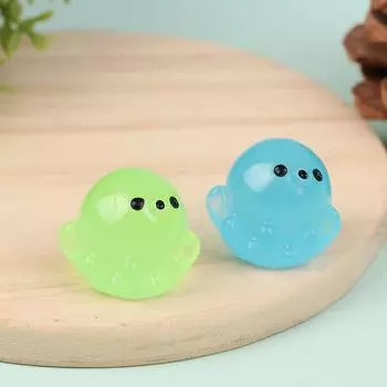 1 шт. Мини светящиеся мультяшные микроукрашения миниатюрные животные горшечные украшения домашние микроландшафтные аксессуары жёлтый