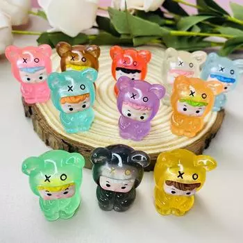 1 шт. Мини светящиеся мультяшные микроукрашения миниатюрные животные горшечные украшения домашние микроландшафтные аксессуары 1