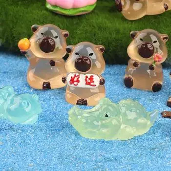 1 шт. Мини светящиеся мультяшные микроукрашения миниатюрные животные горшечные украшения домашние микроландшафтные аксессуары A3