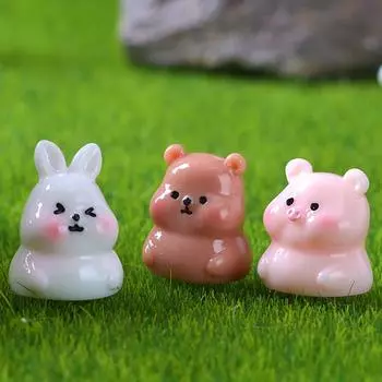 1 шт. Мини светящийся смоляной плавательный круг животное микро ландшафтный орнамент светится в темноте миниатюрная фигурка декор для кукольного домика своими руками