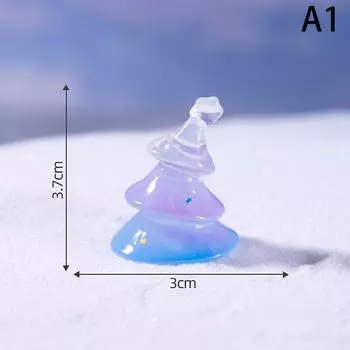 1 шт. Мини-украшение на рождественскую елку, рождественские фигурки, декор для сада, снежный ландшафт, модель, украшения, миниатюры из смолы