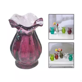 1 шт. Мини-ваза для кукольного домика, украшения из смолы, декор для микроландшафта своими руками Purplish Red