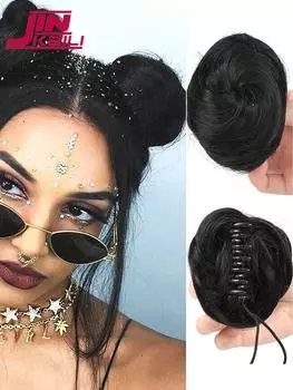 1 шт., мини-зажим для наращивания волос, булочка, аксессуар для синтетического парика, женский мини-зажим для когтей, наращивание волос, булочка, синтетический парик