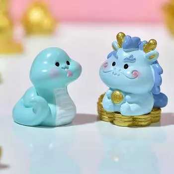 1 шт. Мини зодиакальная мышь кролик тигр дракон животное ландшафтное украшение садоводство смоляные украшения ремесла домашний декор подарок на день рождения