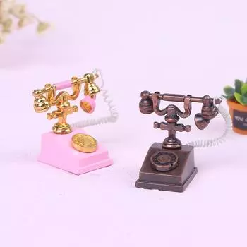 1 шт. Миниатюрная ретро-игровая сцена для телефона с едой розовый