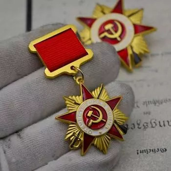 1 шт. Миниатюрная российская медаль Отечественной войны медаль значок орден Великой Отечественной войны СССР Советский Союз Красная Звезда значок копия