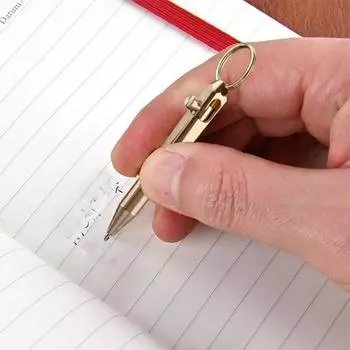 1 шт. Миниатюрная ручка с болтовым механизмом, короткий абзац, карманная мини-ручка для путешествий, портативная изящная ручка для подписи, маленькая ручка с чернилами, шариковые ручки чёрный