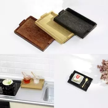 1 шт. миниатюрная тарелка для хранения еды игровая сцена модель кукольный дом аксессуары коричневый