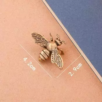 1 шт. Миниатюрное моделирование насекомого, настольное украшение, латунные фигурки пчел, настольные чайные питомцы, антикварные медные поделки, украшение для дома
