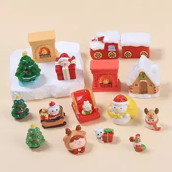 1 шт. Миниатюрный настольный DIY домашний декор подарки мультфильм рождественский снеговик олень микро ландшафт украшения фигурка A11