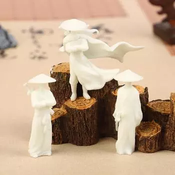 1 шт. миниатюры волшебного сада, классная фигурка китайского фехтовальщика кунг-фу, песочный стол, мини-ландшафтные принадлежности, украшение стола