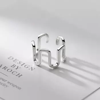 1 шт. Минималистичные линии кольца для женщин пары винтажные украшения ручной работы подарки 17mm серебряный