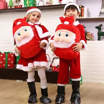 1 шт. мишура красный большой рюкзак рождественские праздничные украшения подарочный мешок Санта-Клаус подарок конфеты рюкзак Рождество