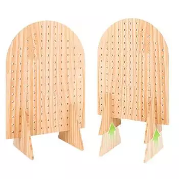 1 шт., многоцелевая стойка для показа товаров в форме эллипса, цвет дерева, современный стиль, входная дверь, держатель для ключей, кронштейн для доски с гвоздями 47*37