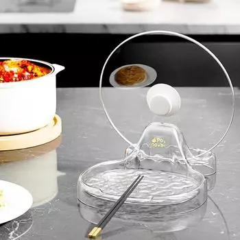 1 шт. Многоцелевые кухонные гаджеты, аксессуары, держатель для крышки кастрюли с водяной волной и подставкой для лопатки