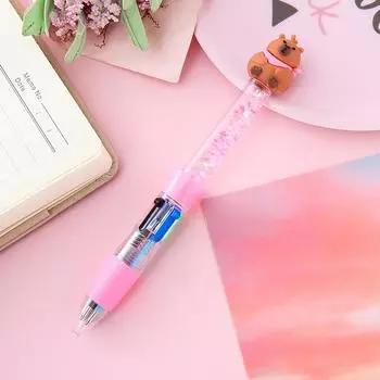 1 шт. многоцветная шариковая ручка Capybara Driftsand 4 в 1 цвета канцелярские принадлежности для школы и офиса Multicolor