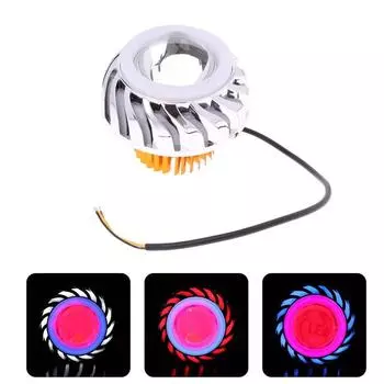 1 шт. многоцветный светодиодный фара Halo для мотоцикла, прожектор белого света, линза проектора, двойной фара Angel Devil Eye Cyclone-Type