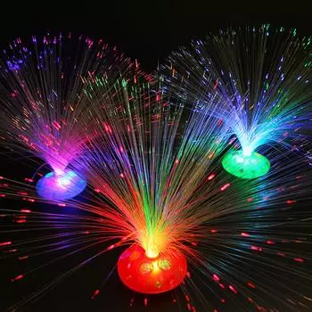 1 шт. многоцветный светодиодный волоконно-оптический светильник, украшение интерьера, звездное небо, праздничный свадебный светильник, светодиодный ночник, лампа, мебель