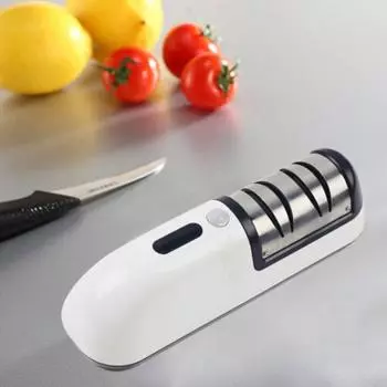 1 шт. многофункциональная аккумуляторная точилка для ножей бытовая электрическая точилка для ножей 3-скоростная точилка для кухонных ножей M белый
