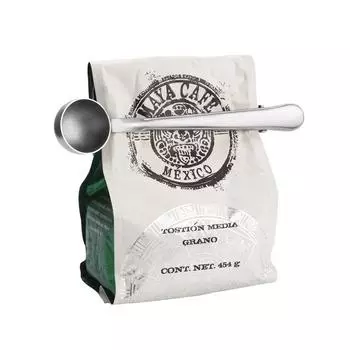 1 шт. Многофункциональная ложка для кофе из нержавеющей стали с зажимом, мерная ложка для кофе и чая, мерная ложка для молотого кофе на 1 чашку