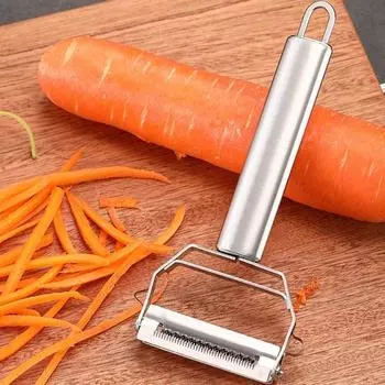 1 шт. Многофункциональная овощечистка из нержавеющей стали, терка для овощей, фруктов, картофеля, огурцов, портативный острый кухонный инструмент