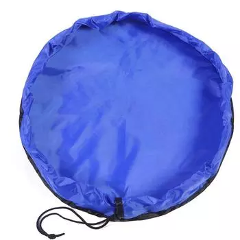 1 шт. Многофункциональная переносная сумка для хранения детских игрушек, коврик для игры с блоками, сумки для игрушек-конструкторов, рождественский подарок Diameter 50cm синий