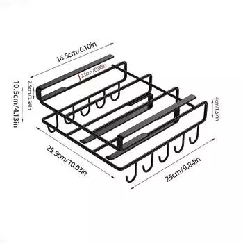 1 шт. многофункциональная полка для хранения под шкафом из нержавеющей стали с бесплатной решеткой для посуды, держателем крышки кастрюли, держателем разделочной доски серебряный