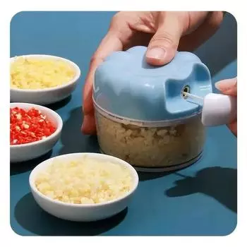 1 шт. Многофункциональная ручная давилка для чеснока, бытовая прочная мясорубка, мини-измельчитель для чеснока, кухонные принадлежности синий