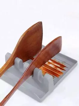 1 шт. Многофункциональная силиконовая крышка для кастрюли, подставка для ложки и лопатки White