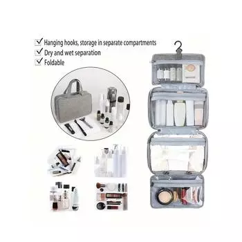 1 шт. многофункциональная складная сумка для хранения туалетных принадлежностей с разделением на сухую и влажную воду, косметичка, подходящая для женщин и девочек, путешествия