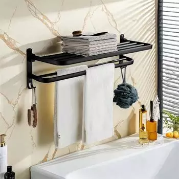 1 шт. Многофункциональная складная вешалка для полотенец, алюминиевая вешалка для ванной комнаты, складная вешалка для полотенец с