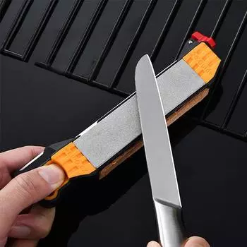 1 шт. Многофункциональная точилка для ножей, бытовая алмазная точилка для ножей, двухсторонние инструменты для заточки для кемпинга на открытом воздухе, кухни красный